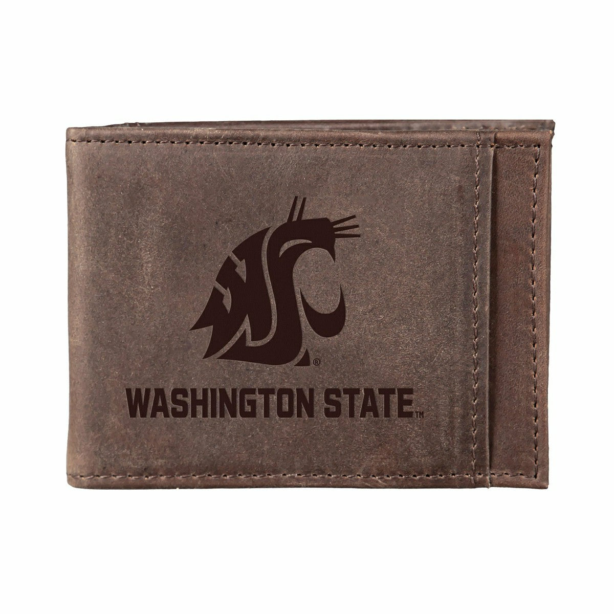 Front Pocket Wallet w/ RFID Blocking, Washington State University, Bro, Collegiate, Home