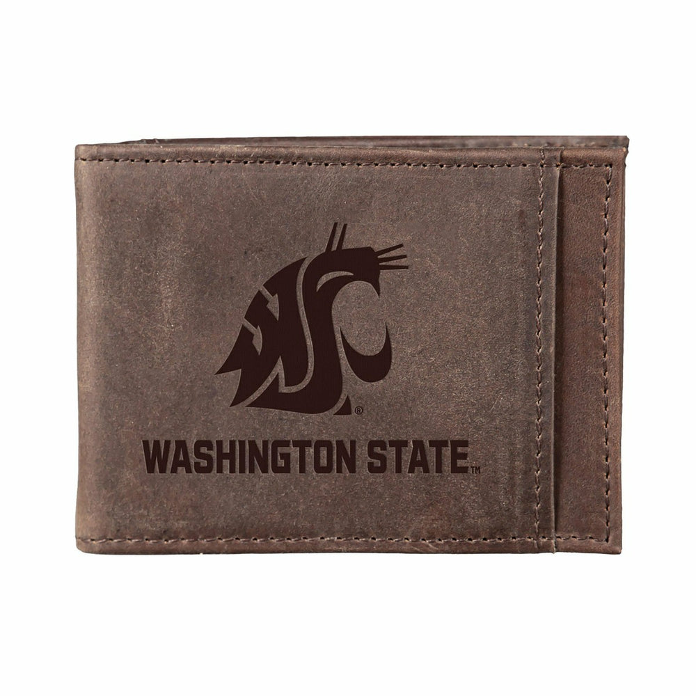 Front Pocket Wallet w/ RFID Blocking, Washington State University, Bro, Collegiate, Home