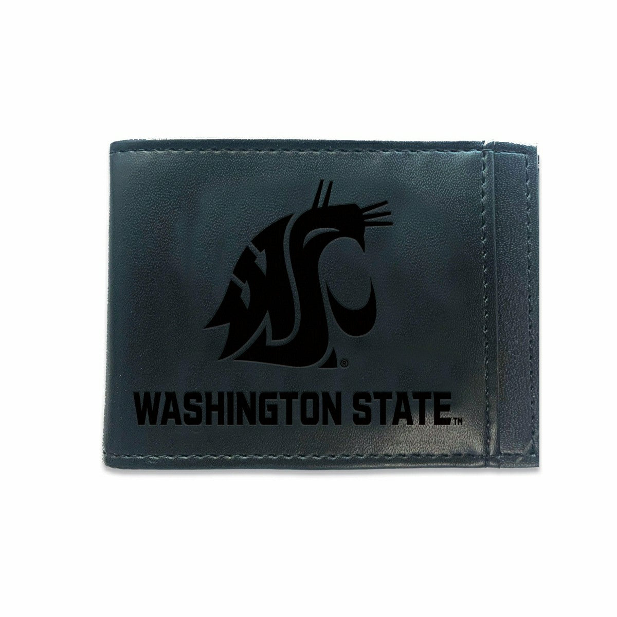 Front Pocket Wallet w/ RFID Blocking, Washington State University, Bla, Collegiate, Home