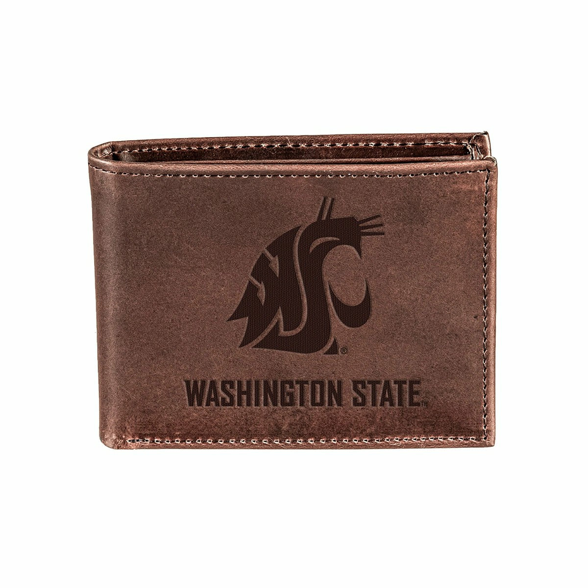 Washington State University, Bi-Fold Wallet, Brown, CH, 100% Genuine L, Collegiate, Home
