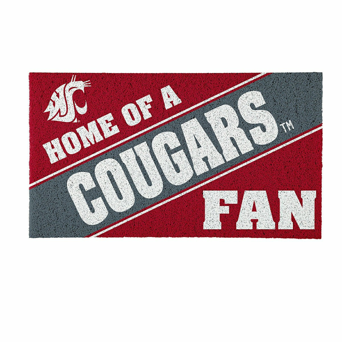 Washington State University, PVC Mat COLOR, Home of a Fan, Collegiate