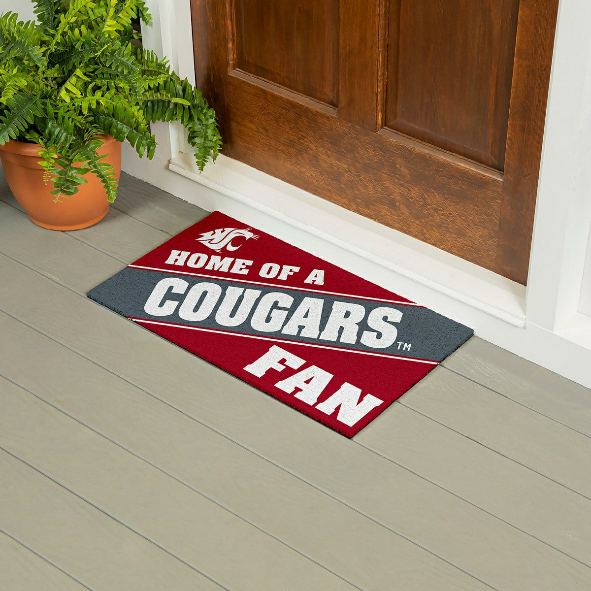 Washington State University, PVC Mat COLOR, Home of a Fan, Collegiate