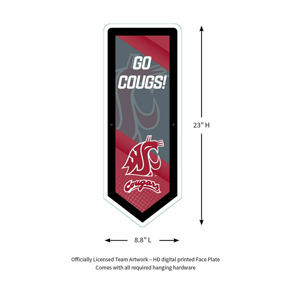 LED Wall Decor, Pennant, Washington State University, Collegiate, Home