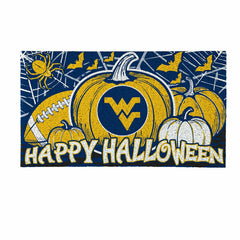 West Virginia University Halloween PVC Mat, 28"x16", Collegiate