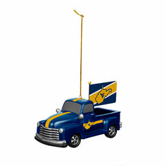 West Virginia University Rally Truck Ornament, Set of 2, Collegiate, Home