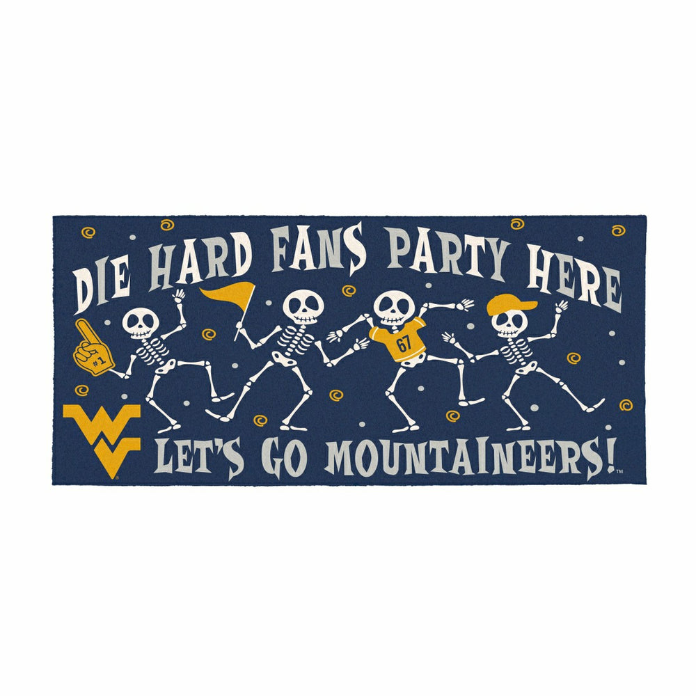 West Virginia University Flocked Coir Halloween Sassafras Switch Mat, , Collegiate