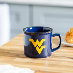 West Virginia University Ceramic Camp Cup with Enamel Finish, 14oz, Collegiate, Home
