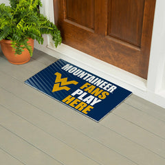 West Virginia University Fan Mat, 28"x16", Collegiate
