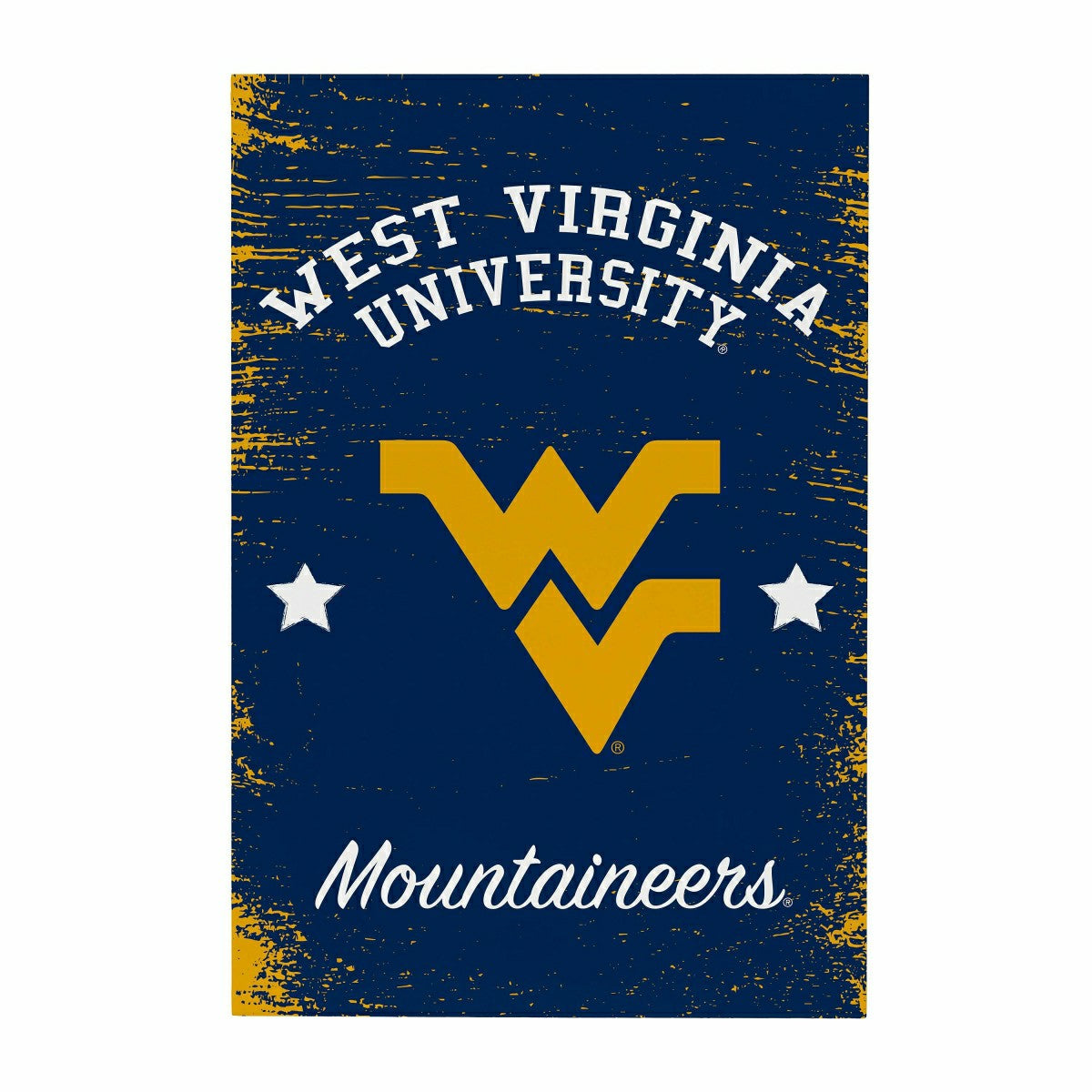 West Virginia University Wood Wall Sign, 16x24, Collegiate, Home