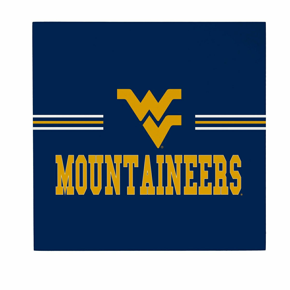 West Virginia University Wood Wall Sign, 12x12, Collegiate, Home