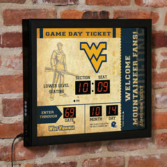 Scoreboard Wall Clock, West Virginia, Collegiate, Home