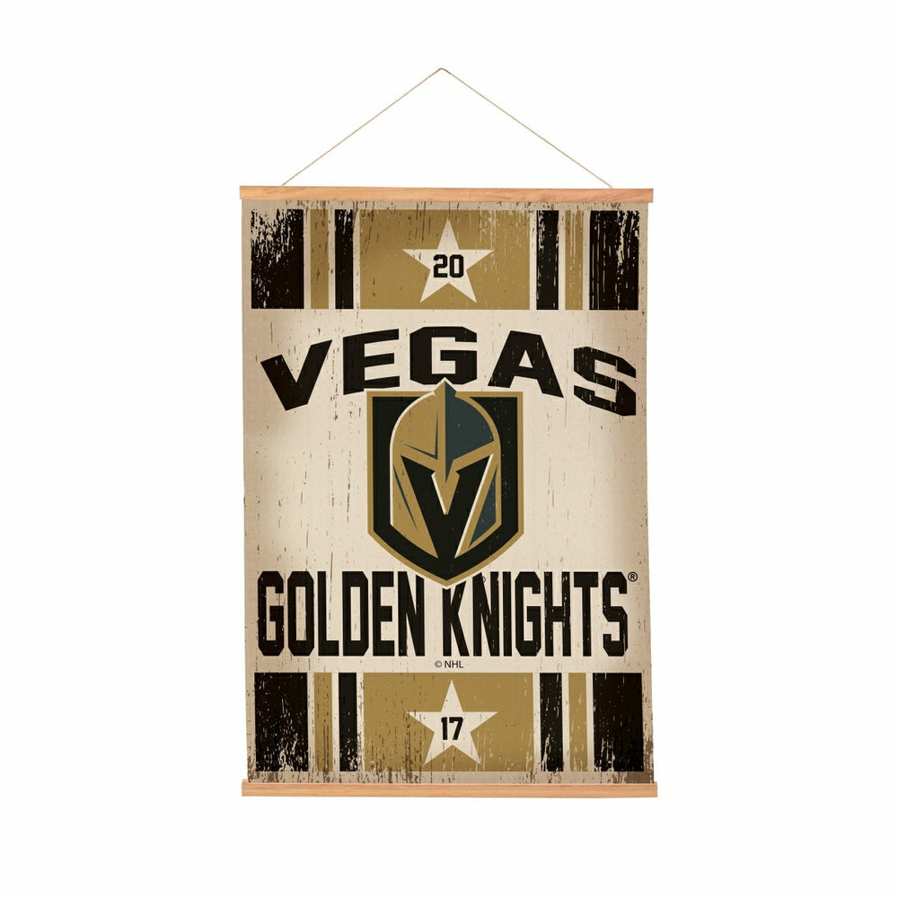 Vegas Golden Knights, Canvas Wall Tapestry, Medium, 36x24, Home