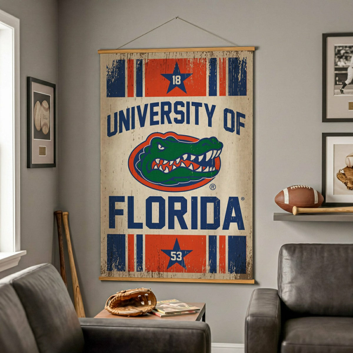 University of Florida, Canvas Wall Tapestry, Large, 54x36, Home, Collegiate