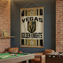 Vegas Golden Knights, Canvas Wall Tapestry, Large, 54x36, Home