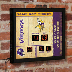 Scoreboard Wall Clock, Minnesota Vikings, Home, NFL