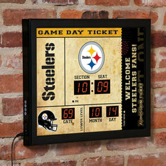 Scoreboard Wall Clock, Pittsburgh Steelers, Home, NFL