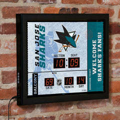 Scoreboard Wall Clock, San Jose Sharks, Home, NFL