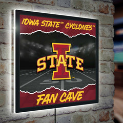 Iowa State University 23"H x 23"L LED Wall Decor, Edgelite, Square, Home, Collegiate