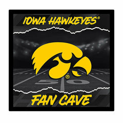 University of Iowa 23"H x 23"L LED Wall Decor, Edgelite, Square, Home, Collegiate