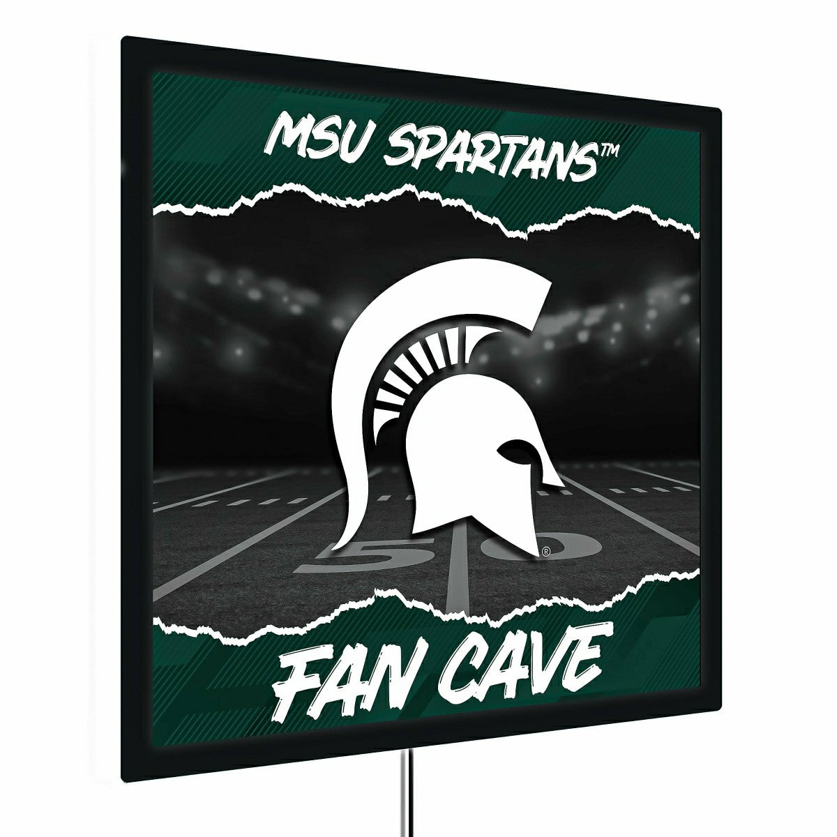 Michigan State University 23"H x 23"L LED Wall Decor, Edgelite, Square, Home, Collegiate
