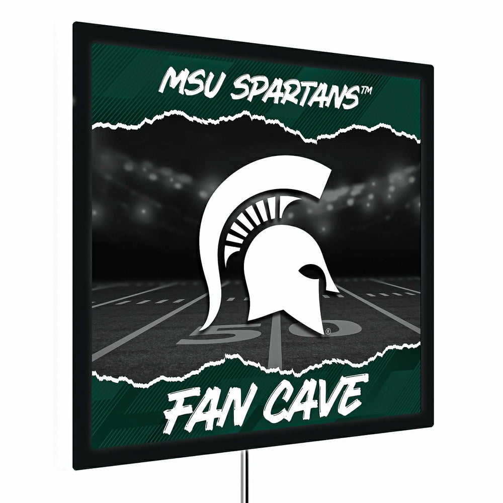 Michigan State University 23"H x 23"L LED Wall Decor, Edgelite, Square, Home, Collegiate