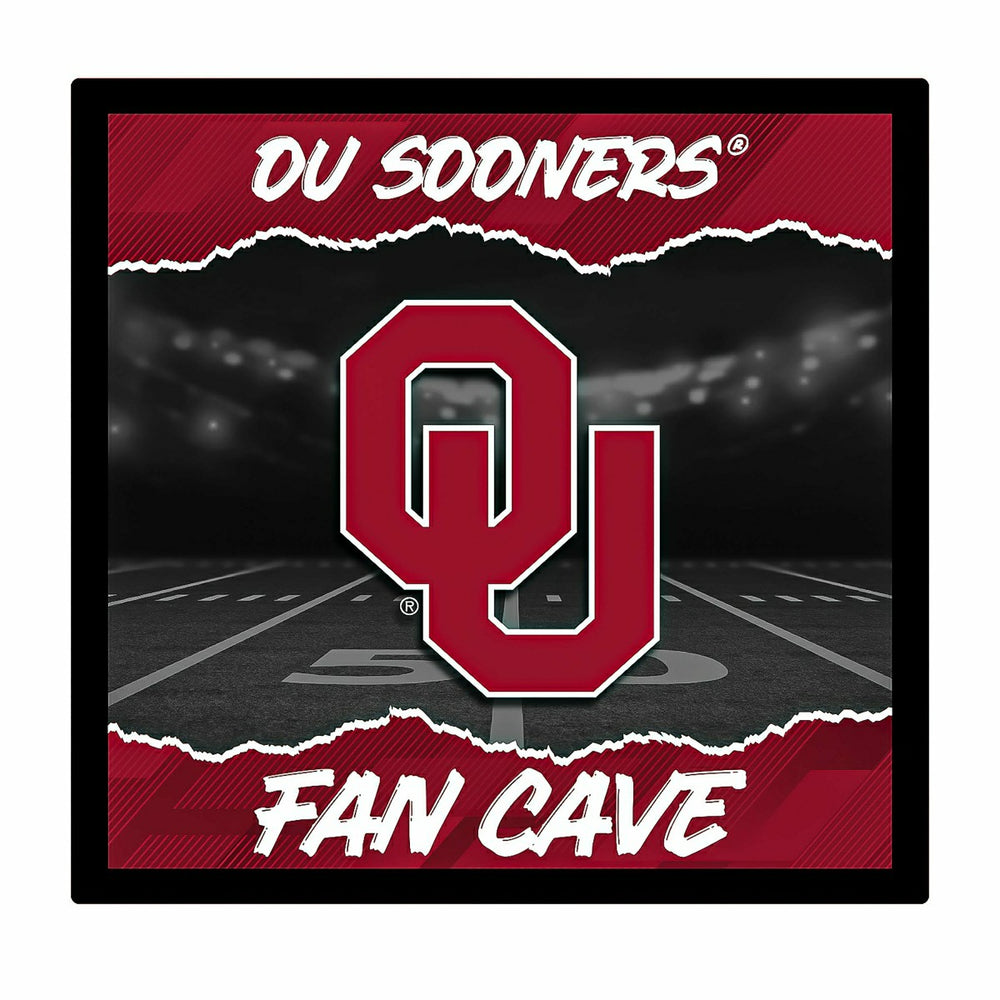 University of Oklahoma 23"H x 23"L LED Wall Decor, Edgelite, Square, Home, Collegiate