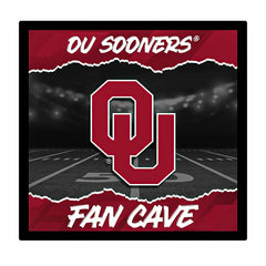 University of Oklahoma 23"H x 23"L LED Wall Decor, Edgelite, Square, Home, Collegiate