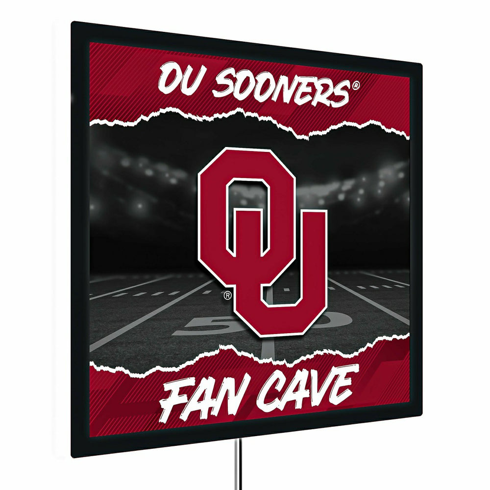 University of Oklahoma 23"H x 23"L LED Wall Decor, Edgelite, Square, Home, Collegiate