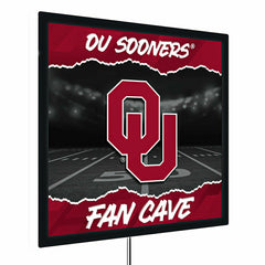 University of Oklahoma 23"H x 23"L LED Wall Decor, Edgelite, Square, Home, Collegiate