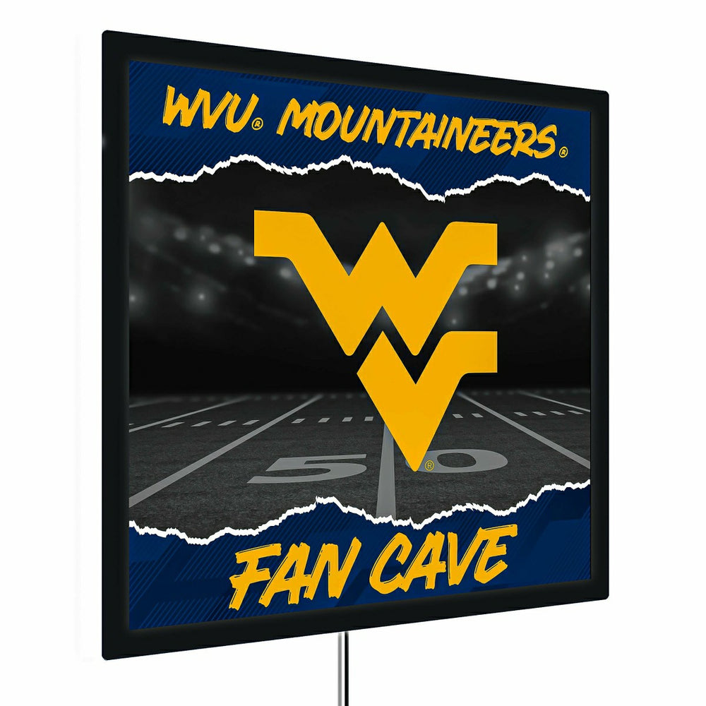 West Virginia University 23"H x 23"L LED Wall Decor, Edgelite, Square, Home, Collegiate