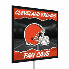 Cleveland Browns 23"H x 23"L LED Wall Decor, Edgelite, Square, Home, NFL