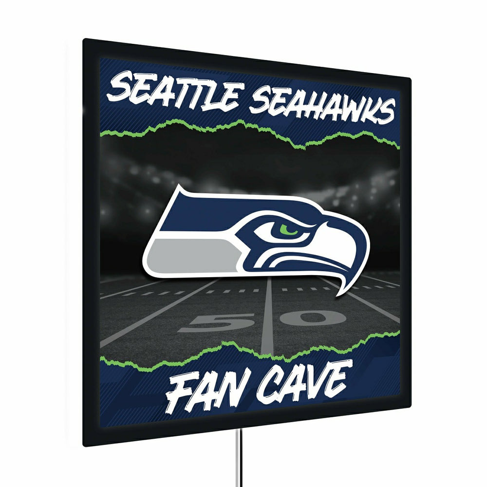 Seattle Seahawks 23"H x 23"L LED Wall Decor, Edgelite, Square, Home, NFL