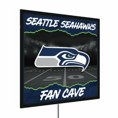 Seattle Seahawks 23"H x 23"L LED Wall Decor, Edgelite, Square, Home, NFL