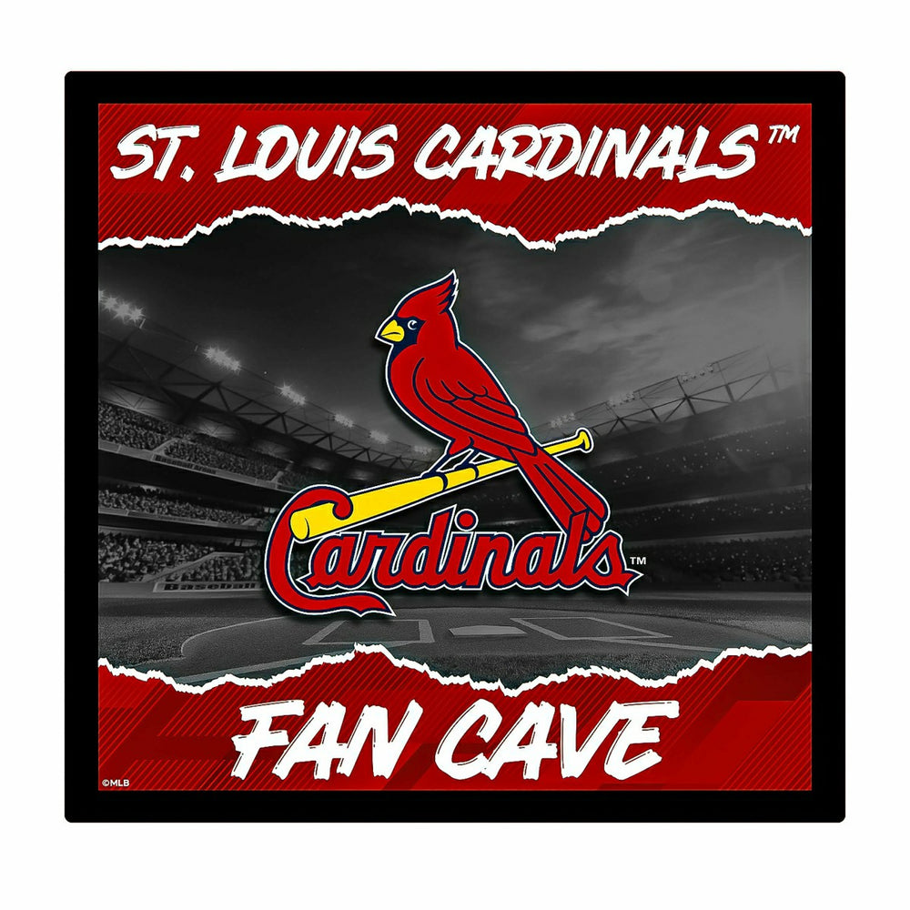 St Louis Cardinals 23"H x 23"L LED Wall Decor, Edgelite, Square, Home, MLB