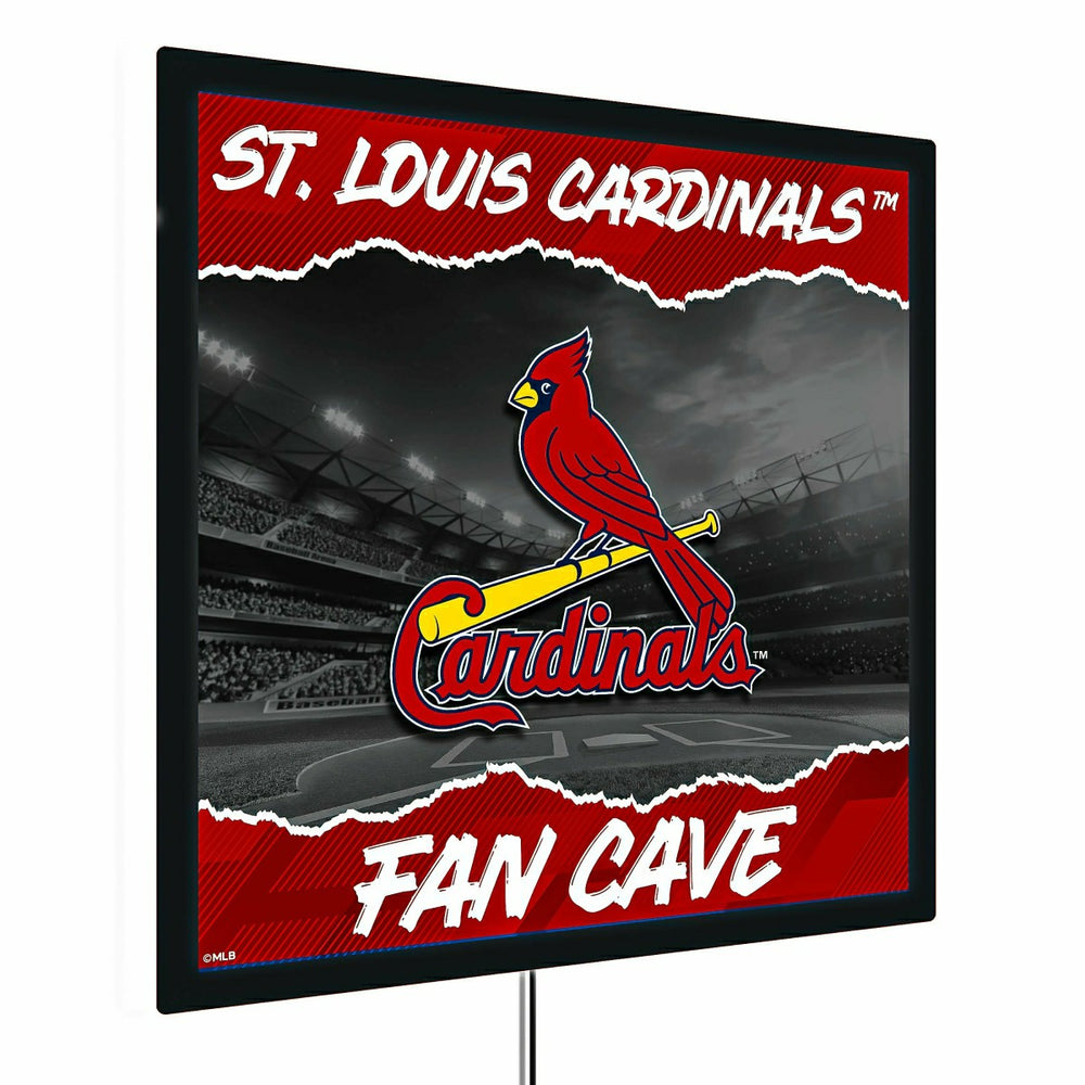 St Louis Cardinals 23"H x 23"L LED Wall Decor, Edgelite, Square, Home, MLB