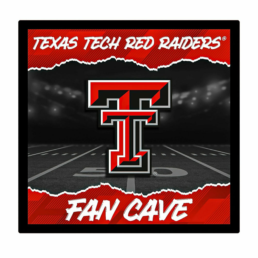 Texas Tech University 23"H x 23"L LED Wall Decor, Edgelite, Square, Home, Collegiate