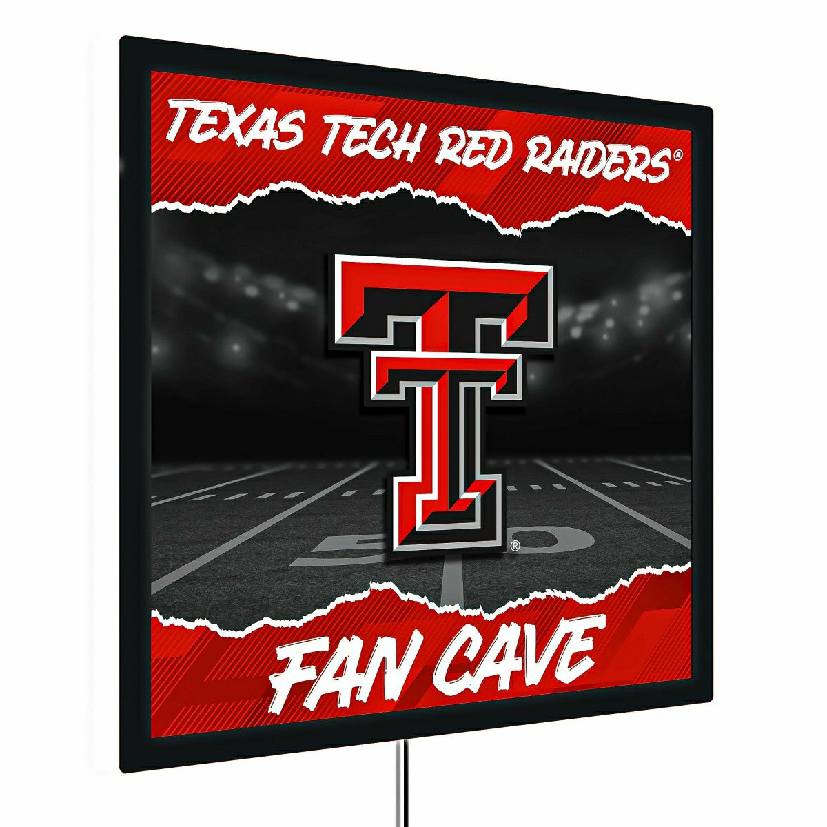Texas Tech University 23"H x 23"L LED Wall Decor, Edgelite, Square, Home, Collegiate