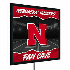 University of Nebraska 23"H x 23"L LED Wall Decor, Edgelite, Square, Home, Collegiate