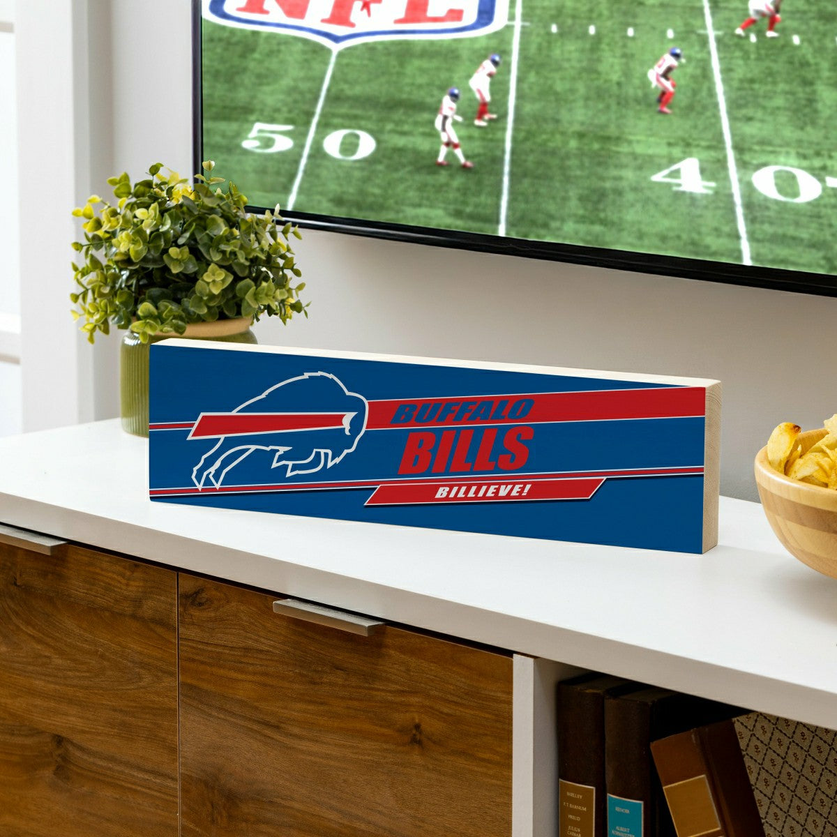 Buffalo Bills Mantle Sign, Down Home Fans, 5x18, Home, NFL