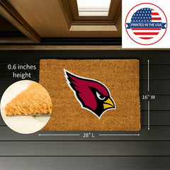 Coir Mat, 16"x28", Arizona Cardinals, NFL