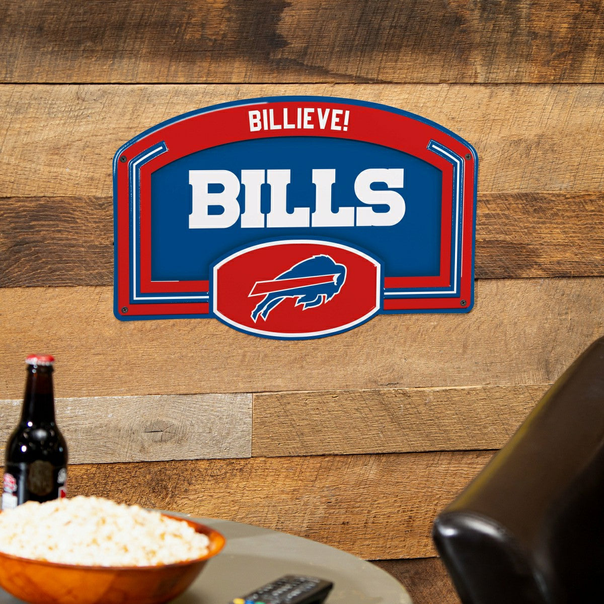 Buffalo Bills USA Embossed Steel Wall Sign, 11" x 17", NFL, Home