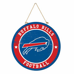 Buffalo Bills Round Door Décor with Hanging Rope, 18x18, NFL, Home