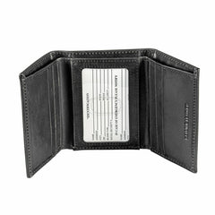 Buffalo Bills Black Tri-Fold Embroidered Wallet, NFL, Home