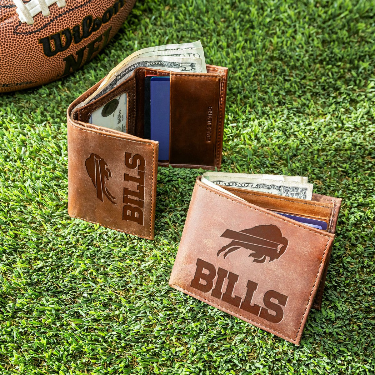 Buffalo Bills, Bi-Fold and Tri-Fold Wallet Gift Set, Brown, NFL, Home