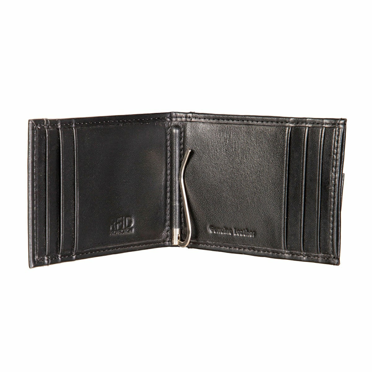 Front Pocket Wallet w/ RFID Blocking, Buffalo Bills, Black, NFL, Home