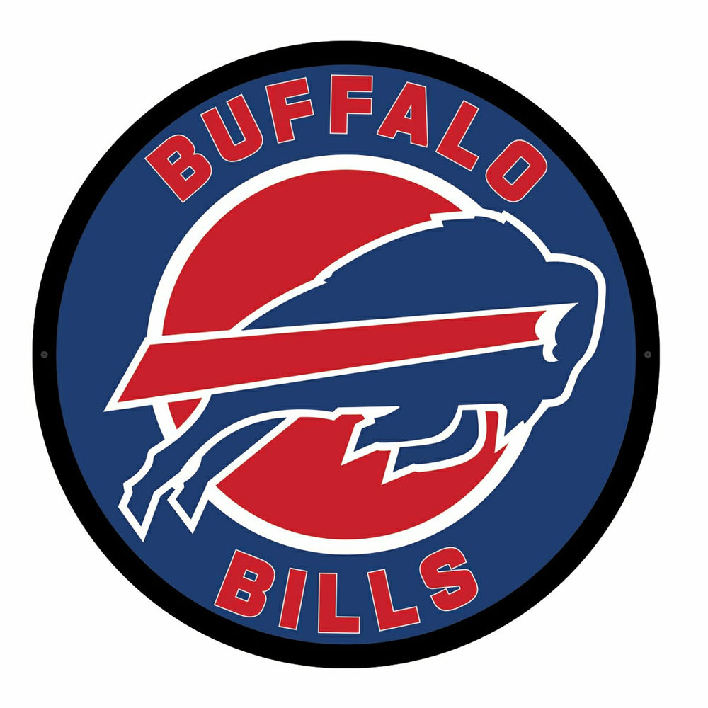 LED Wall Decor, Round, Buffalo Bills, NFL, Home