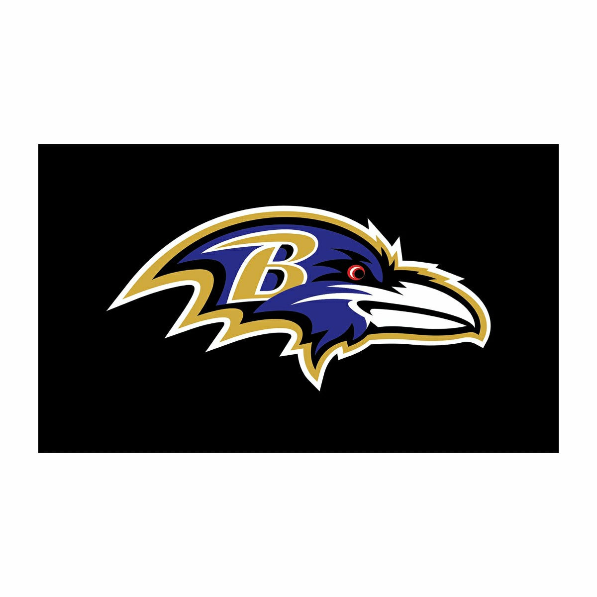 Full Color PVC Mat, 16" x 28", Baltimore Ravens, NFL