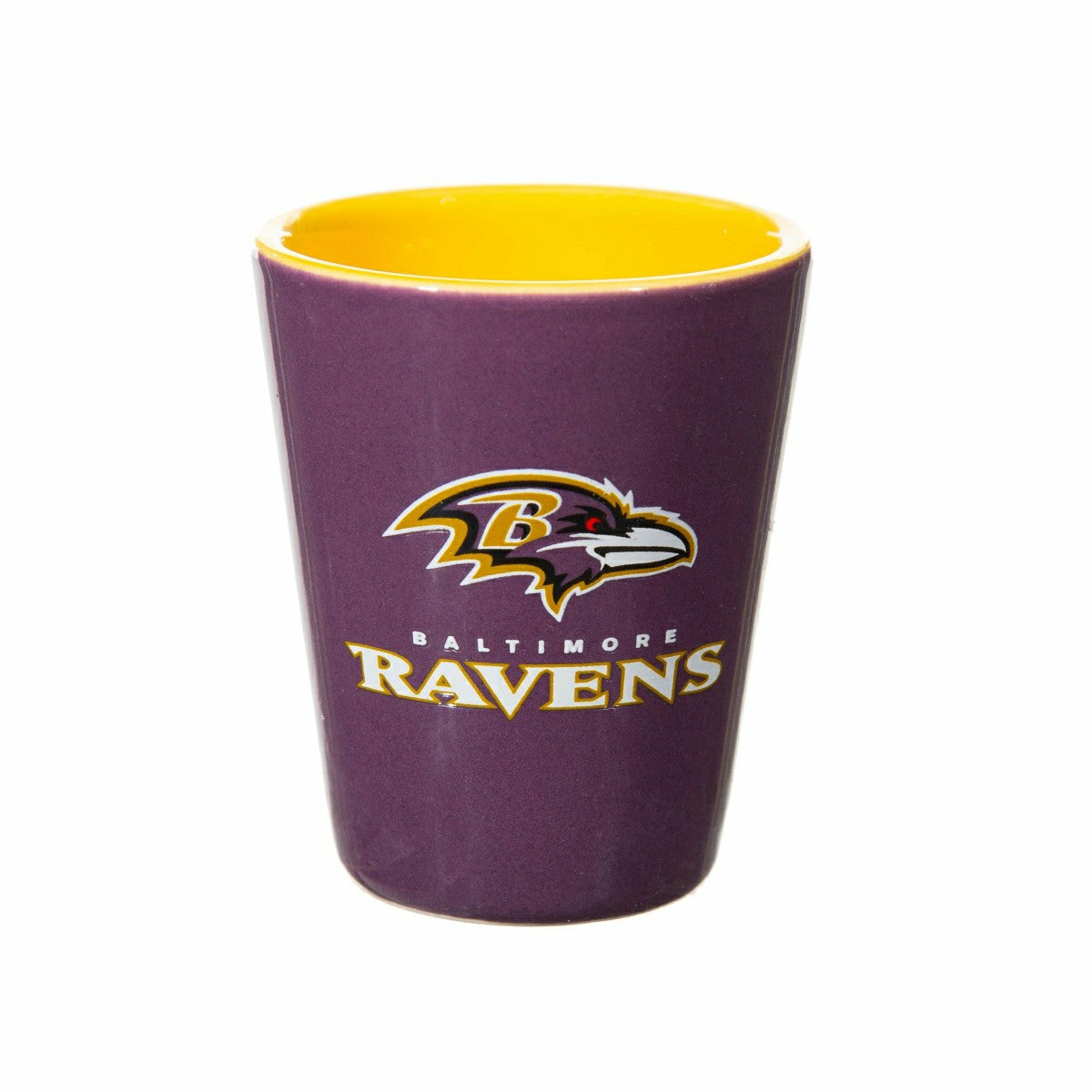Baltimore Ravens 4-Piece Ceramic and Glass 2oz. Shot Glass Set, NFL, Home