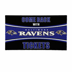 28" x 16" PVC Trapper Mat, Come Back with Tickets, Baltimore Ravens, NFL