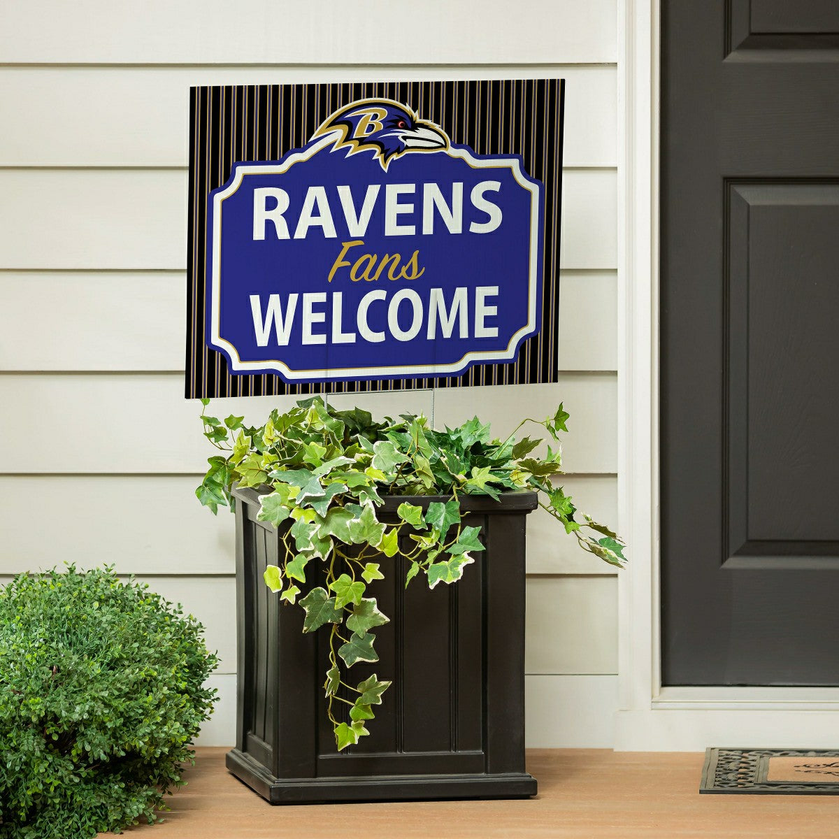 Baltimore Ravens Coroplast Yard Sign, "Fans Welcome", NFL, Home